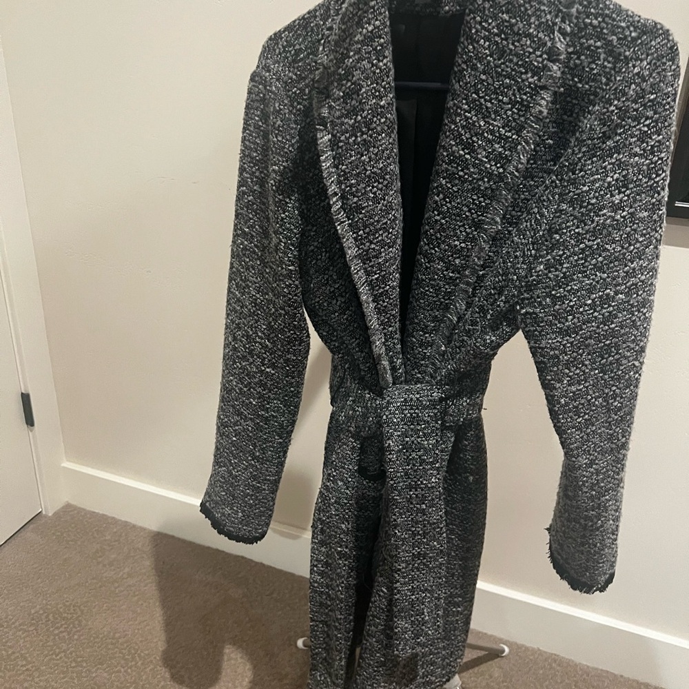 Greylin Black and Gray Textured Coat